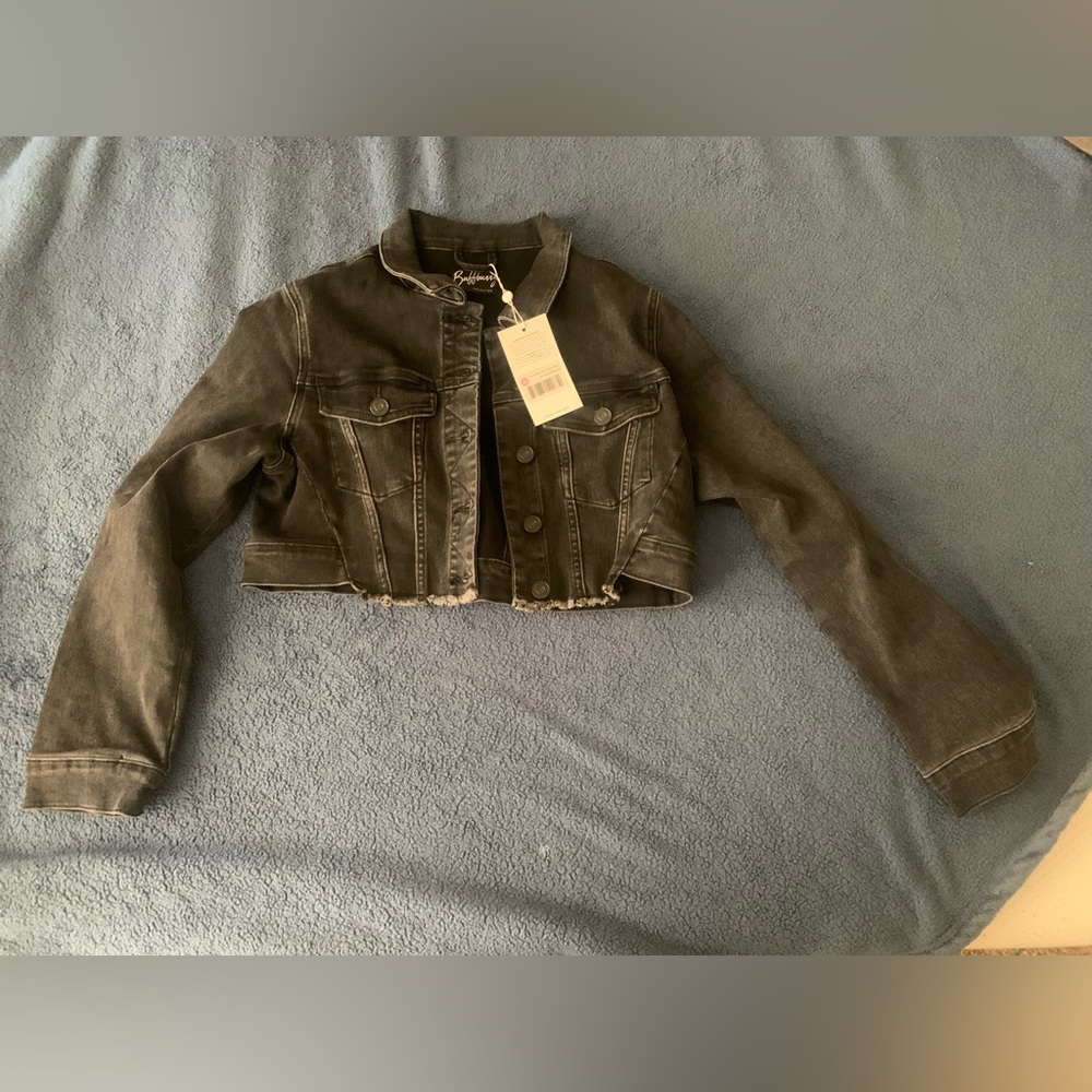 Buffbunny desire black denim jacket NWT